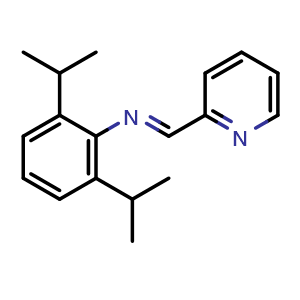 Chemical structure of 2,6-bis(1-methylethyl)-N-(2-pyridinylmethylene)phenylamine , CAS 908294-68-8, AChemBlock X187080