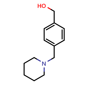 Chemical structure of 4-(piperidinomethyl)phenylmethanol , CAS 91271-62-4, AChemBlock X187086