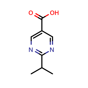 Chemical structure of 2-Isopropyl-pyrimidine-5-carboxylic acid , CAS 927803-31-4, AChemBlock X187119