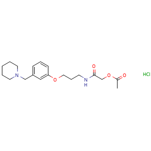 Chemical structure of Roxatidine acetate hydrochloride , CAS 93793-83-0, AChemBlock X187133