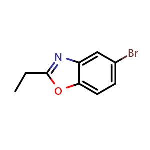 Chemical structure of 5-Bromo-2-ethylbenzo[d]oxazole , CAS 938458-80-1, AChemBlock X187135