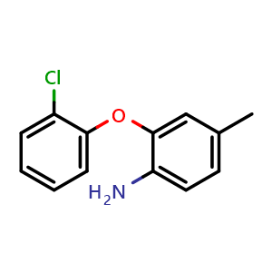 Chemical structure of 2-(2-Chlorophenoxy)-4-methylaniline , CAS 946728-82-1, AChemBlock X187150