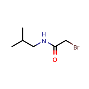 Chemical structure of 2-Bromo-N-isobutylacetamide , CAS 95331-76-3, AChemBlock X187155