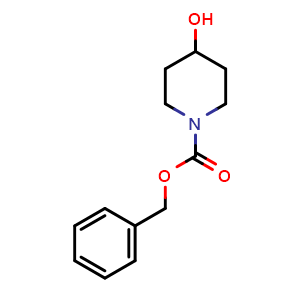 Chemical structure of Benzyl 4-hydroxy-1-piperidinecarboxylate , CAS 95798-23-5, AChemBlock X187158
