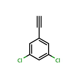 Chemical structure of 1,3-dichloro-5-ethynyl-benzene , CAS 99254-90-7, AChemBlock X187170