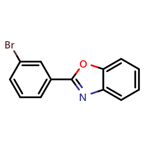 Chemical structure of 2-(3-bromophenyl)-1,3-benzoxazole , CAS 99586-31-9, AChemBlock X187172
