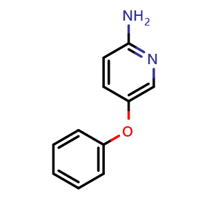 Chemical structure of 5-Phenoxypyridin-2-amine , CAS 64064-68-2, AChemBlock X187201