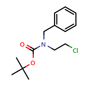 Chemical structure of tert-Butyl benzyl(2-chloroethyl)carbamate , CAS 1526046-75-2, AChemBlock X187204
