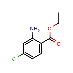 Chemical structure of Ethyl 2-amino-4-chlorobenzoate , CAS 60064-34-8, AChemBlock X187205