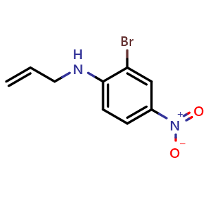 Chemical structure of N-Allyl-2-bromo-4-nitroaniline , CAS 525593-36-6, AChemBlock X187210