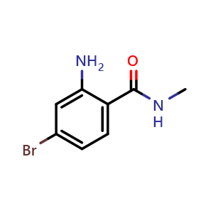 Chemical structure of 2-Amino-4-bromo-N-methylbenzamide , CAS 864866-77-3, AChemBlock X187213