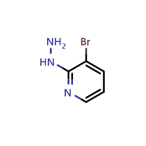 Chemical structure of 3-Bromo-2-hydrazinopyridine , CAS 54231-41-3, AChemBlock X187238