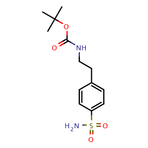 Chemical structure of tert-Butyl 4-sulfamoylphenethylcarbamate , CAS 258262-54-3, AChemBlock X187277