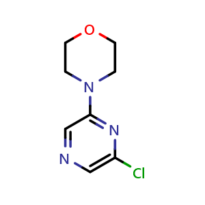 Chemical structure of 4-(6-Chloro-pyrazin-2-yl)morpholine , CAS 720693-19-6, AChemBlock X187286