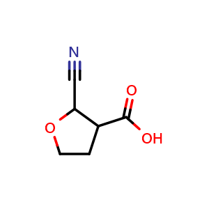 Chemical structure of 2-Cyanotetrahydrofuran-3-carboxylic acid , CAS 951016-79-8, AChemBlock X187289
