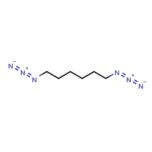 Chemical structure of 1,6-Diazidohexane , CAS 13028-54-1, AChemBlock X187291