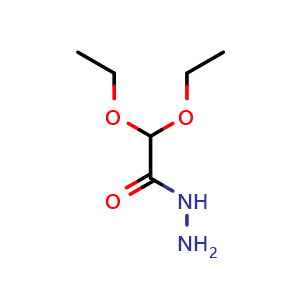 Chemical structure of 2,2-Diethoxyacetohydrazide , CAS 39256-18-3, AChemBlock X187299