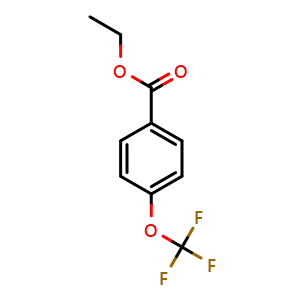 Chemical structure of Ethyl 4-(trifluoromethoxy)benzoate , CAS 587-18-8, AChemBlock X187319