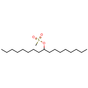 Chemical structure of Heptadecan-9-yl methanesulfonate , CAS 943545-40-2, AChemBlock X187320