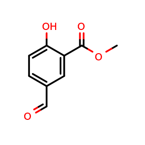 Chemical structure of 3-Methoxycarbonyl-4-hydroxybenzaldehyde , CAS 41489-76-3, AChemBlock X187328