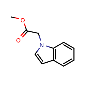 Chemical structure of Methyl indole-1-acetate , CAS 33140-80-6, AChemBlock X187342