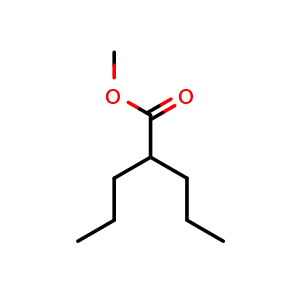 Chemical structure of Methyl 2-propylpentanoate , CAS 22632-59-3, AChemBlock X187347
