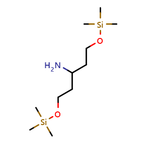 Chemical structure of 2,2,10,10-Tetramethyl-3,9-dioxa-2,10-disilaundecan-6-amine , CAS 1032451-78-7, AChemBlock X187356