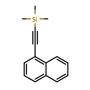 Chemical structure of 1-[2-(Trimethylsilyl)ethynyl]naphthalene , CAS 104784-51-2, AChemBlock X187360