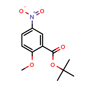Chemical structure of tert-Butyl 2-methoxy-5-nitrobenzoate , AChemBlock X187381