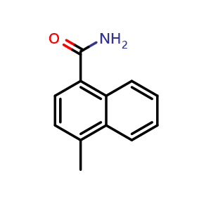Chemical structure of 4-Methyl-1-naphthamide , CAS 72084-14-1, AChemBlock X187410