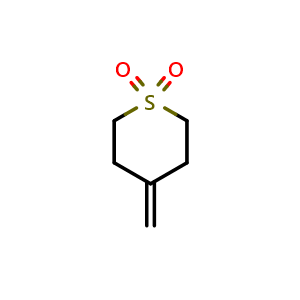 Chemical structure of 4-Methylenetetrahydro-2h-thiopyran 1,1-dioxide , CAS 1344305-40-3, AChemBlock X187426