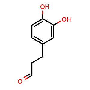 Chemical structure of 3-(3,4-Dihydroxyphenyl)propanal , CAS 545442-98-6, AChemBlock X187427