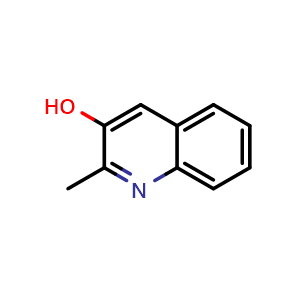 Chemical structure of 2-methylquinolin-3-ol , CAS 613-19-4, AChemBlock X187434