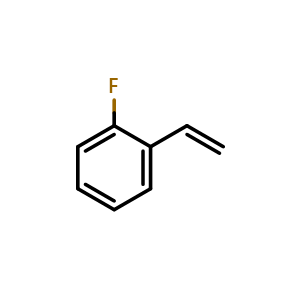 Chemical structure of 2-Fluorostyrene , CAS 394-46-7, AChemBlock X187442