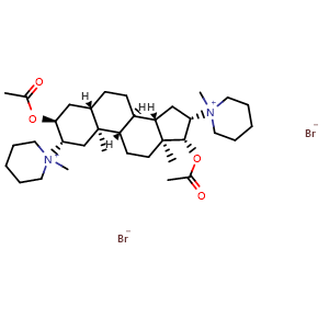 Chemical structure of Pancuronium Bromide , CAS 15500-66-0, AChemBlock X187481