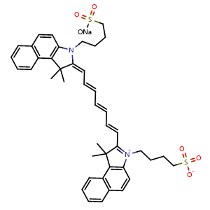 Chemical structure of indocyanine green , CAS 3599-32-4, AChemBlock X187496