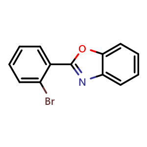 Chemical structure of 2-(2-Bromophenyl)benzo[d]oxazole , CAS 73552-42-8, AChemBlock X187511