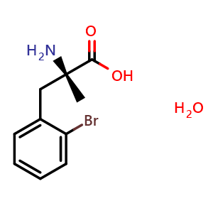 Chemical structure of 2-Bromo-alpha-methyl-L-phenylalanine.H2O , CAS 1212180-27-2, AChemBlock X187517