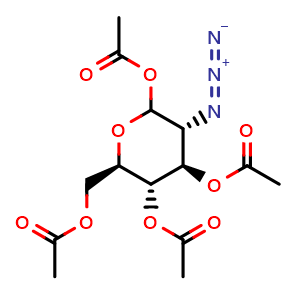 Chemical structure of 2-Azido-2-deoxy-D-glucopyranose 1,3,4,6-Tetraacetate , CAS 171032-74-9, AChemBlock X187532