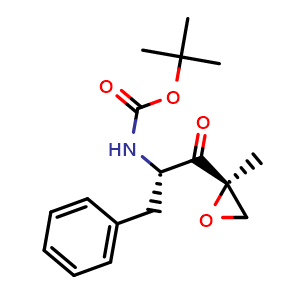 Chemical structure of N-Boc-phenylalanine ketoepoxide , CAS 1010136-50-1, AChemBlock X187537
