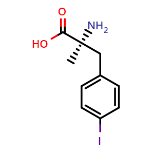 Chemical structure of (S)-a-Methyl-4-iodophenylalanine , CAS 1215092-16-2, AChemBlock X187544