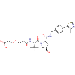 3-(3-(((S)-1-((2S,4R)-4-hydroxy-2-((4-(4-methylthiazol-5-yl)benzyl)carbamoyl)pyrrolidin-1-yl)-3,3-dimethyl-1-oxobutan-2-yl)amino)-3-oxopropoxy)propanoic acid