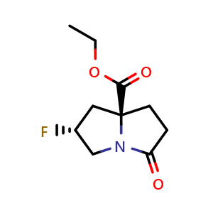 ethyl (2R,7aS)-2-fluoro-5-oxotetrahydro-1H-pyrrolizine-7a(5H)-carboxylate