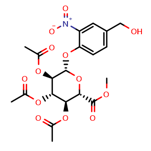 (2S,3R,4S,5S,6S)-2-(4-(Hydroxymethyl)-2-nitrophenoxy)-6-(methoxycarbonyl)tetrahydro-2H-pyran-3,4,5-triyl triacetate