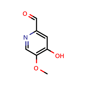 Chemical structure of 4-hydroxy-5-methoxypicolinaldehyde , CAS 1822718-64-8, AChemBlock X187613