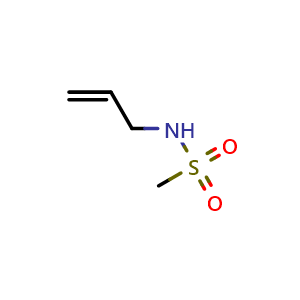 Chemical structure of N-allylmethanesulfonamide , CAS 59639-96-2, AChemBlock X187623