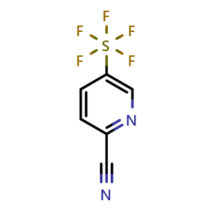 Chemical structure of 5-(pentafluoro-l6-sulfaneyl)picolinonitrile , AChemBlock X187632