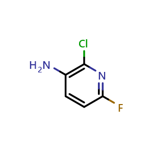 Chemical structure of 2-Chloro-6-fluoropyridin-3-amine , CAS 1805124-30-4, AChemBlock X187636
