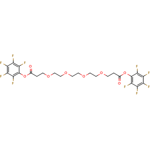 Chemical structure of Bis-PEG4-PFPester , CAS 1314378-12-5, AChemBlock X187655