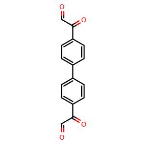 Chemical structure of 2-[4-(4-glyoxyloylphenyl)phenyl]-2-keto-acetaldehyde , CAS 2673-23-6, AChemBlock X187666